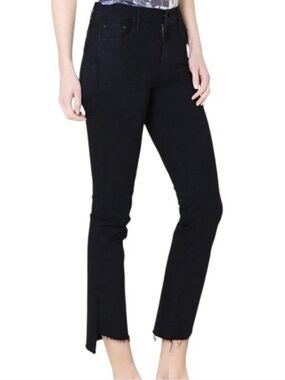MOTHER insider crop step fray black
